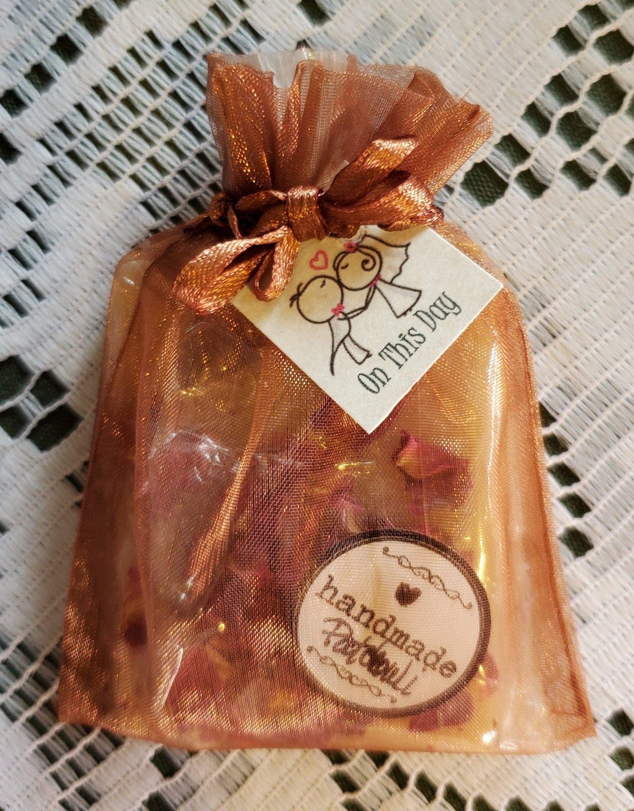 We make lovely soap favours.  They are inexpensive, attractive, unique and handmade; bridal shower favours you will be proud to gift to your guests!