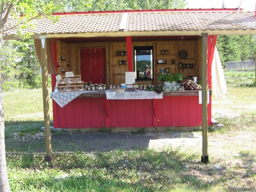Our roadside vegetable stand is located south of Gimli on #8 highway. We offer naturally grown veggies, pickles, jams and jellies, handmade soap, home baking .
