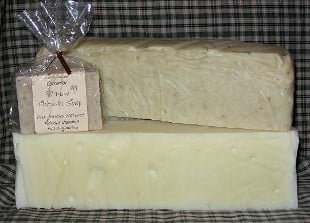 Our very economical eight bar slab of Canadian made pure Olive Oil Castile soap made with care with only three wonderful ingredients.