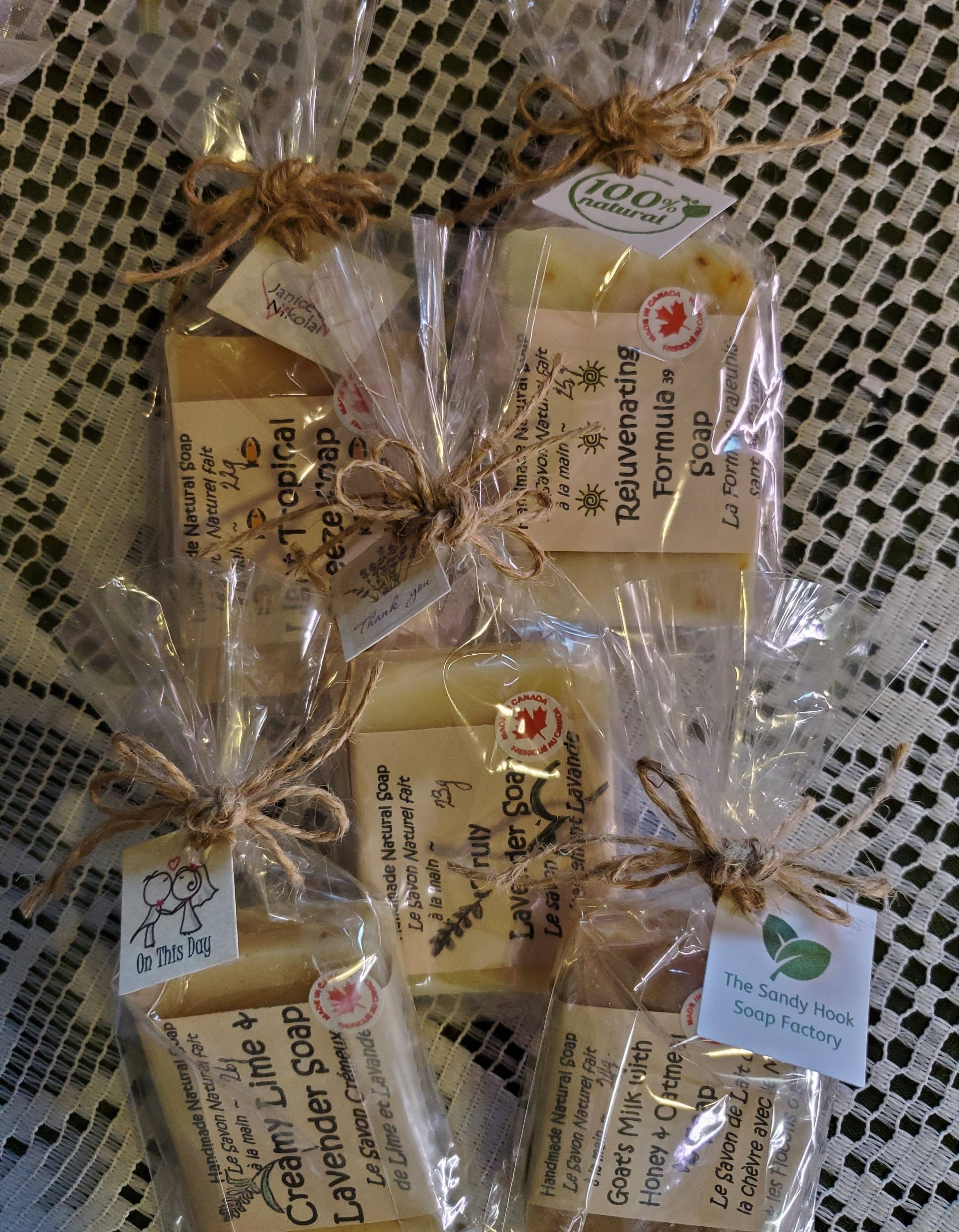 Our premium soap favours are customized to your Wedding Day, Bridal Shower or any special event where a quality guest gift is required. Made by hand in Manitoba